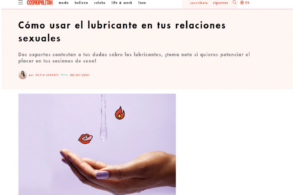 Cómo usar el lubricante en tus relaciones sexuales